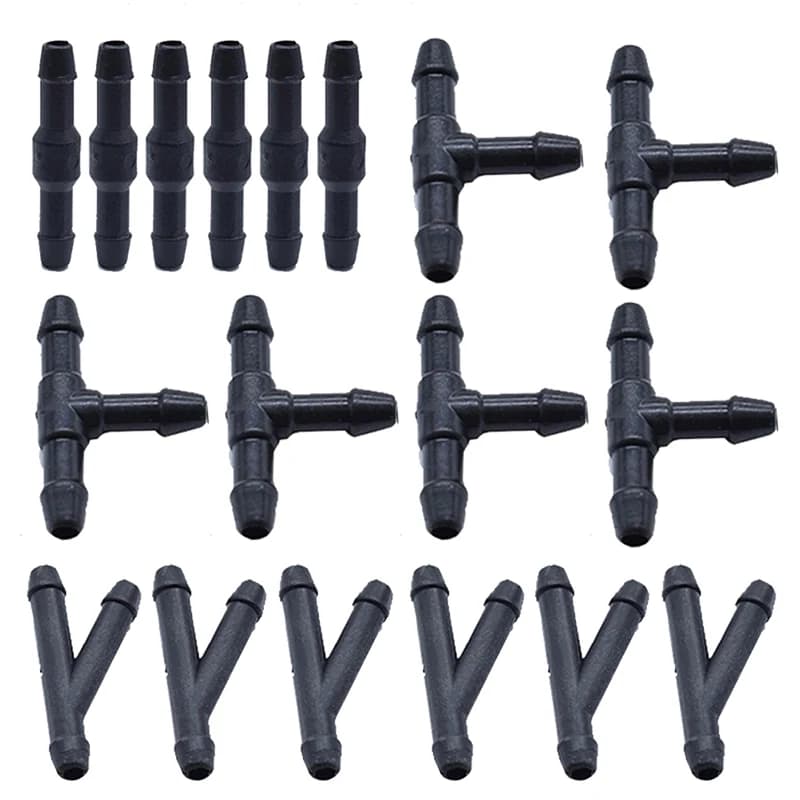 Car Wiper Spray Pipe Joint T Y I Type Windshield Washer Pipe Nozzle Wiper Cleaning Water Hose Tube Joint Car Accessories