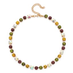 8mm Crystal Colorful Claw Setting Necklace For Women Winter Sweater Choker Accessory Diiamond Jewelry