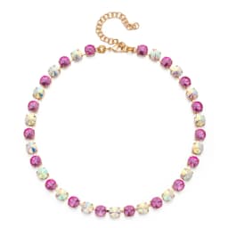 8mm Crystal Colorful Claw Setting Necklace For Women Winter Sweater Choker Accessory Diiamond Jewelry