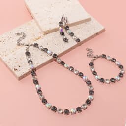 8mm Crystal Colorful Claw Setting Necklace For Women Winter Sweater Choker Accessory Diiamond Jewelry