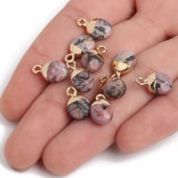 14x8mm Faceted Natural Stone Charm Pendant Agate Jade Quartz Women Jewelry Making for DIY Necklace Accessories 1pcs