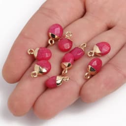14x8mm Faceted Natural Stone Charm Pendant Agate Jade Quartz Women Jewelry Making for DIY Necklace Accessories 1pcs