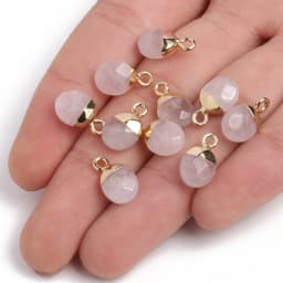 14x8mm Faceted Natural Stone Charm Pendant Agate Jade Quartz Women Jewelry Making for DIY Necklace Accessories 1pcs