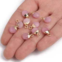 14x8mm Faceted Natural Stone Charm Pendant Agate Jade Quartz Women Jewelry Making for DIY Necklace Accessories 1pcs