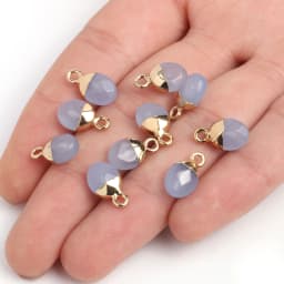 14x8mm Faceted Natural Stone Charm Pendant Agate Jade Quartz Women Jewelry Making for DIY Necklace Accessories 1pcs