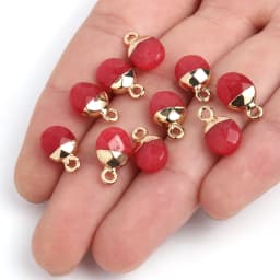 14x8mm Faceted Natural Stone Charm Pendant Agate Jade Quartz Women Jewelry Making for DIY Necklace Accessories 1pcs