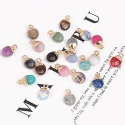14x8mm Faceted Natural Stone Charm Pendant Agate Jade Quartz Women Jewelry Making for DIY Necklace Accessories 1pcs