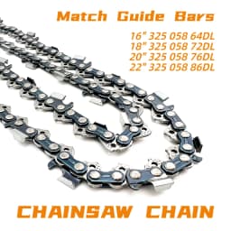 Economical Full Chisel Chain 0.325" 1.5mm 64 72 76 86 Drive Links Are Available for Chainsaw