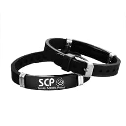 Bracelet SCP Special Containment Procedures Foundation Logo Cosplay Stainless Steel Bracelet Task Force Monster Scp