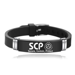 Bracelet SCP Special Containment Procedures Foundation Logo Cosplay Stainless Steel Bracelet Task Force Monster Scp