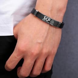 Bracelet SCP Special Containment Procedures Foundation Logo Cosplay Stainless Steel Bracelet Task Force Monster Scp