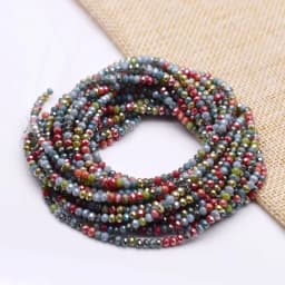 New Color Morgan Jades 2mm Crystal Rondelle Faceted Crystal Glass Beads Round Loose Spacer Beads for Jewelry Making DIY