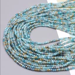 New Color Morgan Jades 2mm Crystal Rondelle Faceted Crystal Glass Beads Round Loose Spacer Beads for Jewelry Making DIY
