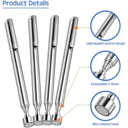 1/3Pcs Mini Portable Telescopic Magnetic Pen Handheld Magnet Pick Up Tool Adjustable Pickup Rod Stick Picking Up Screws Nut Bolt