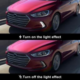 Fog Lights for Hyundai Elantra 2016 2017 2018 LED DRL Fog Lamp Front Bumper Headlights Daytime Running Turn Signal Waterproof