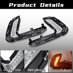 Fog Lights for Hyundai Elantra 2016 2017 2018 LED DRL Fog Lamp Front Bumper Headlights Daytime Running Turn Signal Waterproof