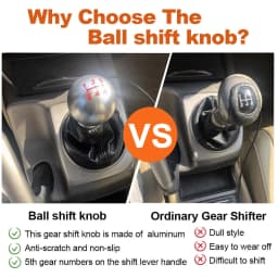 CNSPEED 5/6/10 Speed Gear Shift Knob Aluminum Universal Car Manual Automatic Gears Level Knobs Shifter Lever M8 M10 M12 Adapter