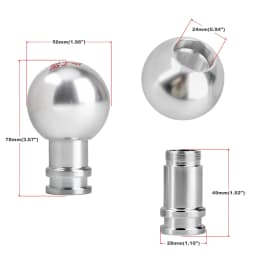 CNSPEED 5/6/10 Speed Gear Shift Knob Aluminum Universal Car Manual Automatic Gears Level Knobs Shifter Lever M8 M10 M12 Adapter