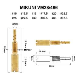 ZSDTRP 12pcs Mikuni Carburetor Pilot Jets Slow Jet For Mikuni HS40 HSR42/45/48 RS34-RS40 TM33 TM36 TM40 VM28/486