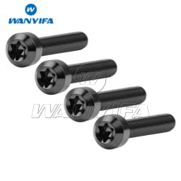 Wanyifa Titanium Bolt M6x10/15/20/25/30/35/40/45/50/60/65/70/80mm T30 Torx Head Screws for Bicycle Motorcycle 4/10PCS