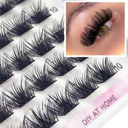 DIY Cluster Lashes For Personal Makeup 60 Pcs Wide Stem Clusters C D Curl 8-18mm CoMango Eyelash Extension