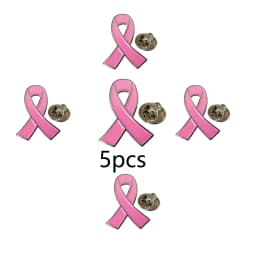5/10/50/100pcs Breast Cancer Awareness Pins for Women, Pink Brooch Decorations Charity Public Social Event Badge Bulk