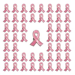 5/10/50/100pcs Breast Cancer Awareness Pins for Women, Pink Brooch Decorations Charity Public Social Event Badge Bulk