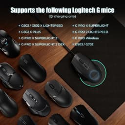Qi Wireless Charging Module for Logitech G502 X G703 G903 GPW2 G Pro X Superlight Mouse Coin Door Replacement Non Powerplay