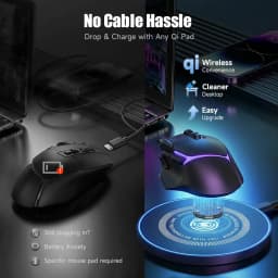 Qi Wireless Charging Module for Logitech G502 X G703 G903 GPW2 G Pro X Superlight Mouse Coin Door Replacement Non Powerplay