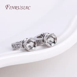 Rhodium Plated Closure Fasteners Lock Clasps For Necklace Supplies,Inlaid Zircon Connector Clasps DIY Pearls Jewelry Fittings