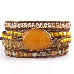 RH Fashion Handma Bohemian Jewelry Accessory Mixed Natural Stones Charm 5 Strands Wrap Bracelets Gift DropShipping