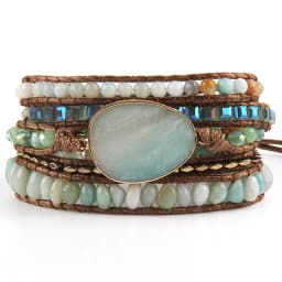 RH Fashion Handma Bohemian Jewelry Accessory Mixed Natural Stones Charm 5 Strands Wrap Bracelets Gift DropShipping