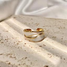 Sweet Silver Color Trend Creative New Love Heart Shaped Gold Ring Light Luxury Metallic Texture Girls Jewelry Couple