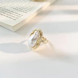 Sweet Silver Color Trend Creative New Love Heart Shaped Gold Ring Light Luxury Metallic Texture Girls Jewelry Couple