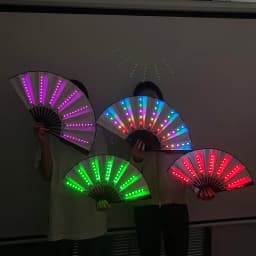 Luminous Folding LED Fan Dancing Light Fan Flashing For Night Music Show Rave Festival Accessories Glowing In The Dark Party