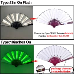 Luminous Folding LED Fan Dancing Light Fan Flashing For Night Music Show Rave Festival Accessories Glowing In The Dark Party