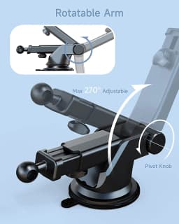 Dashboard Car Phone Holder Accessories 17mm Ball Head Suction Cup Base for Car Windshield Mobile Phone Mount Stand