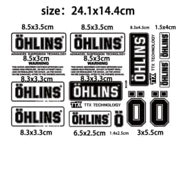 Motorcycle Shock Absorber Sunscreen Transparent Decorative Decal Shock Absorber Waterproof for Ohlins Sticker Logo