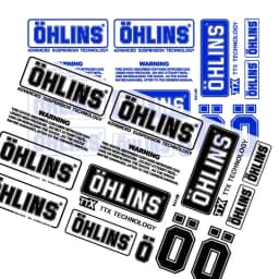 Motorcycle Shock Absorber Sunscreen Transparent Decorative Decal Shock Absorber Waterproof for Ohlins Sticker Logo