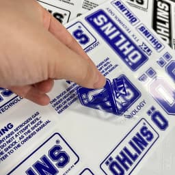 Motorcycle Shock Absorber Sunscreen Transparent Decorative Decal Shock Absorber Waterproof for Ohlins Sticker Logo
