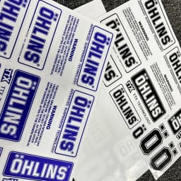 Motorcycle Shock Absorber Sunscreen Transparent Decorative Decal Shock Absorber Waterproof for Ohlins Sticker Logo