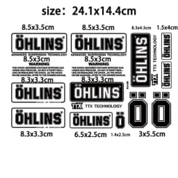 Motorcycle Shock Absorber Sunscreen Transparent Decorative Decal Shock Absorber Waterproof for Ohlins Sticker Logo