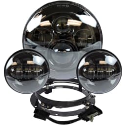 For Harley 7" Led Projector Moto Headlight + 4 1/2 Fog Passing Lights For Touring Electra Glide7 Inch Headlamp Bracket Parts