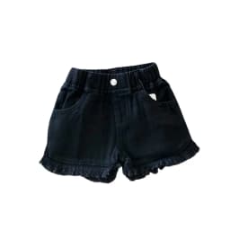 MILANCEL Girls Shorts Summer Kids Clothes Ruffle Trousers Elastic Waist Solid Cotton
