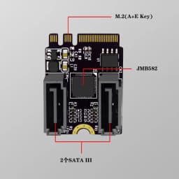 M2 To NGFF 2 Ports SATA 3.0 Expansion Riser Card KEY A + E WIFI M.2 To SSD SATA Hard Disk Adapter Card Driver Installation