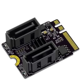 M2 To NGFF 2 Ports SATA 3.0 Expansion Riser Card KEY A + E WIFI M.2 To SSD SATA Hard Disk Adapter Card Driver Installation