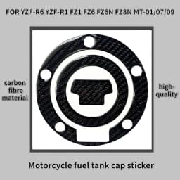 3D Carbon Fiber Motorcycle Gas Tank Cap Pad Cover Sticker Decals for Yamaha YZF-R6 YZF-R1 FZ1 FZ6 FZ6N FZ8N MT-01 MT07 MT09