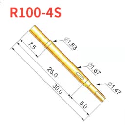 20PCS/Bag Spring Test Pin P100-A2  A3 B1 E2 E3 H2 H3 H4 H5 J1 Q1 Q2 T2 LM2 LM3Outer Diameter 1.36mm Length 33.5mm PCB Probe