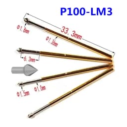 20PCS/Bag Spring Test Pin P100-A2  A3 B1 E2 E3 H2 H3 H4 H5 J1 Q1 Q2 T2 LM2 LM3Outer Diameter 1.36mm Length 33.5mm PCB Probe