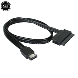 5V 50cm ESATA to SATA7+15 Pin Hard Disk Data Cable ESATA USB to Sata 22Pin Connection Adpter Cable